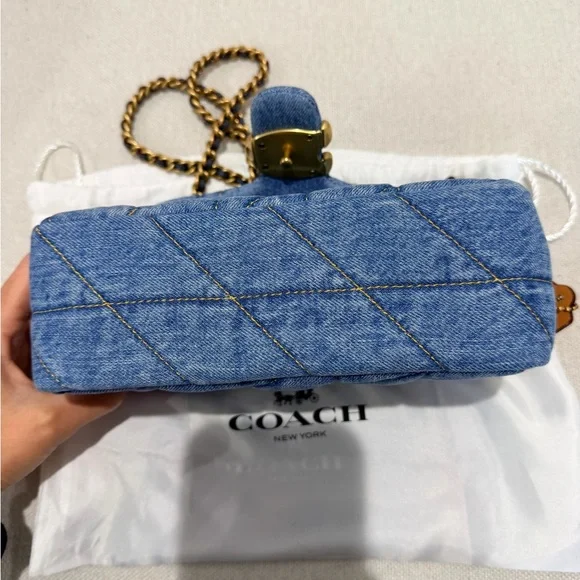 Coach Blue Quilted Tabby Crossbody Bag - Picture 7 of 14